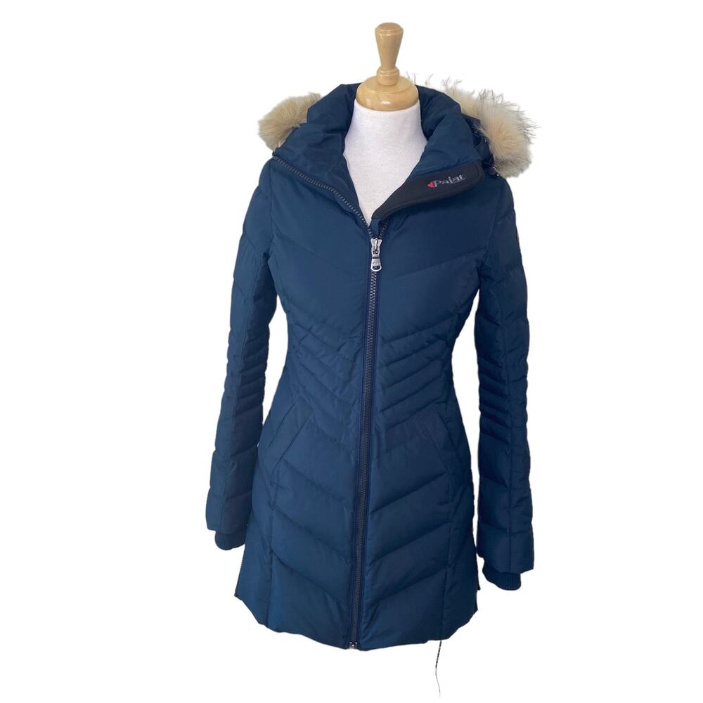 PAJAR Canada Queens Faux Fur Insulated Quilted Puffer Coat Graphite/Silver XS
